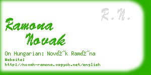 ramona novak business card